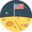 Mondflagge Amerikanisch Planet Symbol