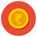 Rupias Moneda India Finanzas Icono