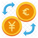 Moneda Yen Euro Icon