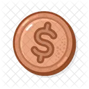 Moneda de bronce  Icon