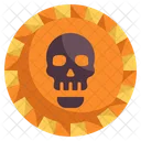 Moneda Pirata Calavera Icono