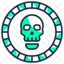 Moneda Pirata Calavera Icono