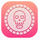 Moneda Pirata Calavera Icono