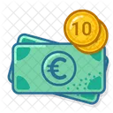 Moneda De Diez Euros Dinero Moneda Icon