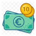 Moneda de diez euros  Icono