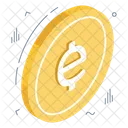 Moneda Euro Efectivo Finanzas Icono