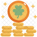 Moneda Oro Dia De San Patricio Icono
