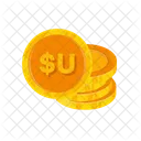 Moneda De Peso Uruguayo Peso Uruguayo Simbolo De Moneda Icono