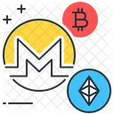 Altcoins Bitcoin Cadena De Bloques Icono