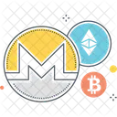 Altcoins Bitcoin Cadena De Bloques Icono