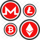 Altcoins Altcoin Cadena De Bloques Icono