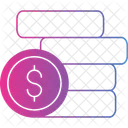 Icono De Monedas De Dolar Icono