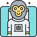 Moneky Im Weltraum Astronaut Kosmonaut Symbol