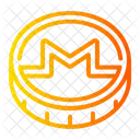 Monero Piece De Monnaie Argent Liquide Icône