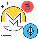 Monero Bitcoin Ethereum Icon