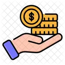 Dinero Equipo Mano Icono