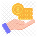 Dinero Equipo Mano Icono