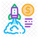 Monetary Comet Flight Icon