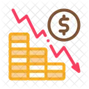 Monetary Decline Bankruptcy Icon