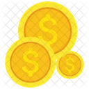 Monete Da Un Dollaro Moneta Da Un Dollaro Soldi Icon