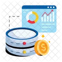 Monetizacao De Dados Banco De Dados Financeiro Banco De Dados Financeiro Ícone