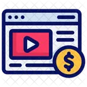 Monetizacao Video Criacao De Conteudo Ícone