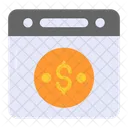 On Line Ganhos Monetizacao Ícone
