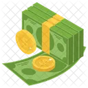Money Cash Dollar Stack Icon