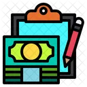 Clipboard Currency Accounting Icon