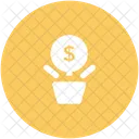 Money Plant Pot Icon