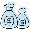 Money Bag Color Shadow Thinline Icon Icon