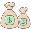 Money Bag Lineal Color Icon Icon