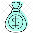 Money Bag Color Shadow Thinline Icon Icon