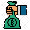 Money Bag Hand Icon