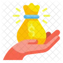 Money Bag Hand Currency Icon
