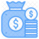 Money Bag And Coins  Icon