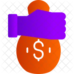 Money Bag Hand  Icon