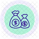 Money Bag Black Outline Icon Icon