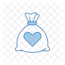 Money Bag With Heart Icon
