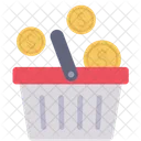 Money Basket Basket Shopper Icon