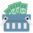 Money Basket Banknote Icon