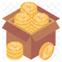 Coins Box Cash Box Money Box Icon