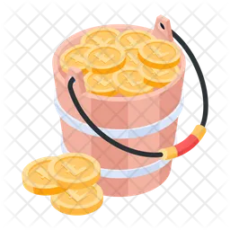 Money Bucket  Icon