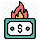 Money Burning Money Finance Icon