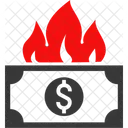 Money Burning Ashes Banknote Icon
