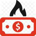 Money Burning Fire Cash Icon