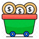 Money Cart Financial Cart Dollar Cart Icon