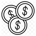 Dollars Coins Dollar Coins Icon