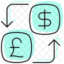 Money Conversion Color Shadow Thinline Icon Icon
