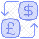 Money Conversion Duotone Line Icon Icon
